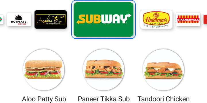 Order Subway food in train