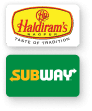 Order Haldiram & Subway food in train